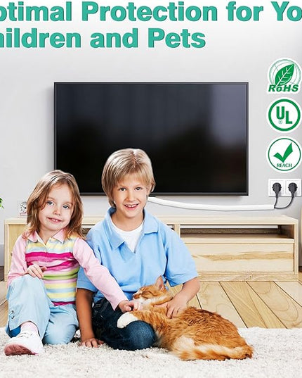 UOMTFAI Dog and Cat Cord Protector 10ft - 3/8inch, Flexible Cable Sleeve for Easy Cord Management, Protects Cables from Pets Chewing, Ideal for USB, Power, Audio and Video Cords - White