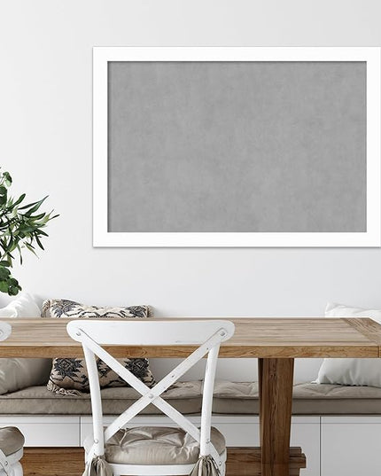 Amanti Art White Framed Magnetic Board 27x39 Large Vision Board for use with Magnets, 100% Metal Sheet to Display Items as Office Decor or for Home Organization in mudroom, Kitchen or Kids Room
