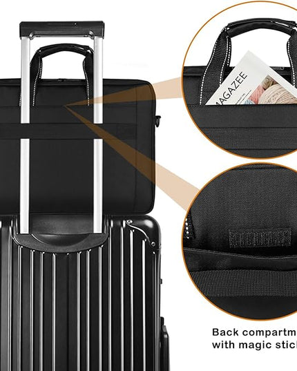 15.6-16.2 inch Waterproof Protective Laptop Messenger Briefcase with Adjustable Shoulder Strap Men Women Travel/Business Bag Compatible with Macbook Pro 16 inch A2141/A2485