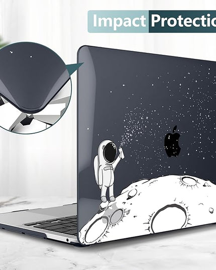 DONGKE Compatible with MacBook Pro 13 inch Case 2024 2023-2020 Release A2338 M2/M1 A2251 A2289 with Retina Display & Touch ID, Plastic Hard Shell & Keyboard Cover & Screen Film - Astronaut