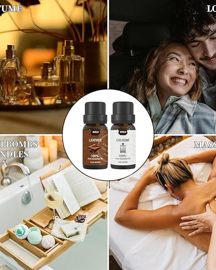 MISIJI Essential Oils Set-Essential Oils for Diffuser for Home, Diffuser Oils Scents for Aromatherapy,Laundry,Candle&Soap Making,Humidifiers 6 X 10ML