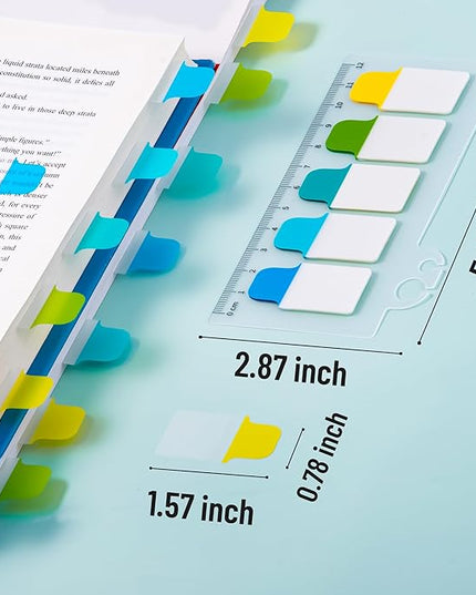 Golcellia 6 Pcs Sticky Tabs - 600 Sheets 5 - Color Notebook Index Tabs - Sticky Flags, Page Tabs - Durable Divider & Binder Tabs for Books & Bibles
