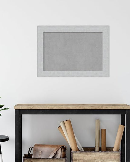Amanti Art White Framed Magnetic Board 20x28 Medium Vision Board for use with Magnets, 100% Metal Sheet to Display Items as Office Decor or for Home Organization in mudroom, Kitchen or Kids Room