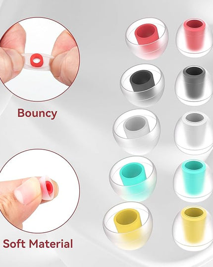 5 Pairs KBEAR 07 Ear Tips, KINBOOFI Silicone IEM Eartips,Larges Earbuds Eartips for KZ ZST ZS10 PRO AS10 ZSN ZSN ZSN PRO X ZSN PRO ZAR ZS10 PRO X Wired Earbuds Headphone (Yellow,L/L/L,5 Paris)