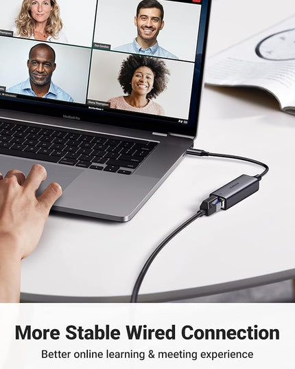UGREEN USB C to Ethernet Adapter, 1000Mbps, RJ45, Driver-Free, Compatible with Windows, MacOS, iPadOS, ChromeOS, Android, Laptop, Tablet, Smartphone