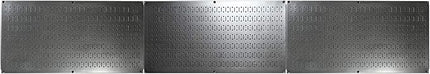 Wall Control Pegboard Value Pack - (3) Pack of Wall Control 16-Inch Tall x 32-Inch Wide Horizontal Steel Wallboards for Home & Garage Tool Storage Organization (Metallic Galvanized Pegboard)