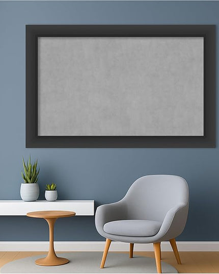 Amanti Art Black Framed Magnetic Board 29x45 Large Vision Board for use with Magnets, 100% Metal Sheet to Display Items as Office Decor or for Home Organization in mudroom, Kitchen or Kids Room
