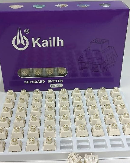Kailh Box Ice Cream Pro Linear Switch,5-pin RGB SMD 45gf Full POM Material Pre-Lubed Key Switches for Mechanical Gaming Keyboard(Ice Cream PRO,108Pcs)