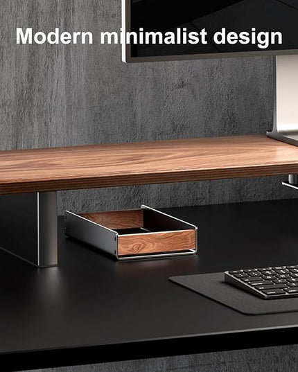 UPERGO Desk Tray Organizer Drawer for Home Office, Walnut Desk Organizer Tray for Keys, Pen, Watch