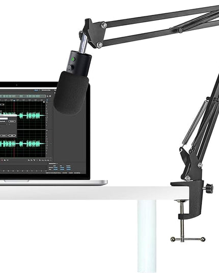 Razer Seiren X Boom Arm with Pop Filter - Mic Stand with Foam Cover Windscreen for Razer Seiren X Streaming Microphone by YOUSHARES