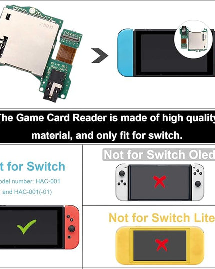 Game Card Reader Slot Replacement Compatible with Switch (Third Party)