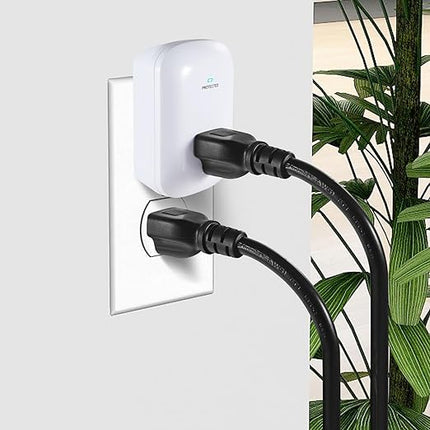 Single Surge Protector Plug, FiiMan ETL Listed Grounded Outlet Wall Tap Adapter with Indicator Light,1-Outlet,2200 Joules/15A/1875W, White, 1Pack