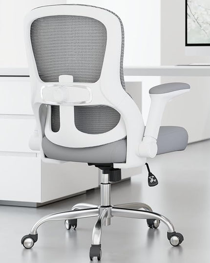 Ergonomic Office Chair: 400LBS Office Computer Desk Chair with High Back Mesh and Adjustable Lumbar Support Rolling Work Swivel Task Chairs with Wheel 3D Armrests, Ergo Gaming Chair (Grey)