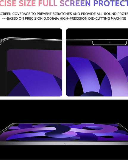 2 Pack Like Paper Screen Protector for iPad Air 5th & Air 4th (10.9 Inch)/ iPad Pro 11 (2022/21/20/18), Matte Anti Glare PET Film/Blue Light Filter/Drawing & Writing Feel Like on Paper