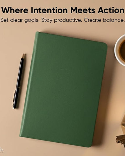 Hourly Planner & Appointment Book (8.5” x 11”) - Premium Hourly Planner with Daily Schedule & 30-Minute Time Slots for Better Time Management by PRODUCTIVITY STORE (A4, Green)