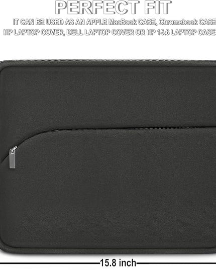 Laptop Case 15.6 inch, Durable Portable Monitor Protective Cover with Front Pocket, Traveling Laptop Sleeve Compatible for HP, Dell, Asus, Lenovo, Grey