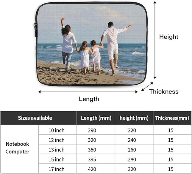 Personalized Laptop Sleeve Shockproof Protective Laptop Case Briefcase Computer Cases for Laptop/Notebook/Tablet Carrying Computer Bag (Customized, 15 inch)