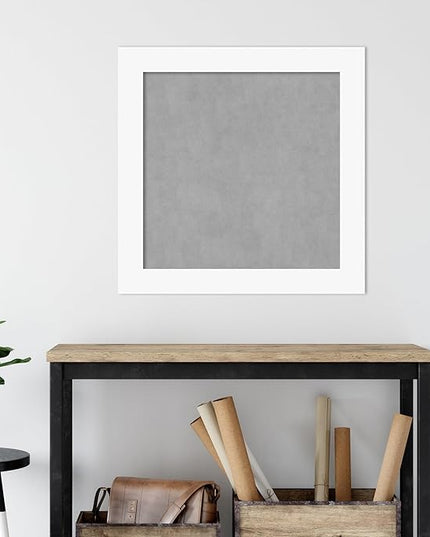 Amanti Art White Framed Magnetic Board 29x29 Medium Vision Board for use with Magnets, 100% Metal Sheet to Display Items as Office Decor or for Home Organization in mudroom, Kitchen or Kids Room