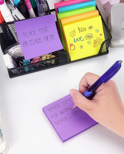 Sticky Notes 3x3 inch Bright Colors Self-Stick Pads 48 Pads/Pack 90 Sheets/Pad Total 4320 Sheets