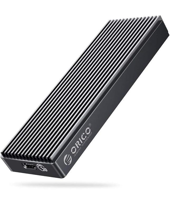 ORICO 20Gbps M.2 NVMe SSD Enclosure Adapter,USB3.2 Gen2 Type-C to NVMe PCI-E M-Key Solid State Drive Aluminum External Case for SSD Size 2230/2242/2260/2280, up to 4TB（M2PAC3-G20, Grey）