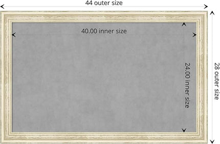 Amanti Art White Framed Magnetic Board 28x44 Large Vision Board for use with Magnets, 100% Metal Sheet to Display Items as Office Decor or for Home Organization in mudroom, Kitchen or Kids Room