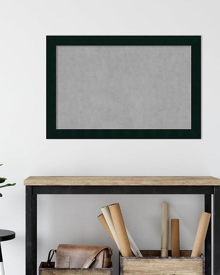 Amanti Art Black Framed Magnetic Board 24x36 Large Vision Board for use with Magnets, 100% Metal Sheet to Display Items as Office Decor or for Home Organization in mudroom, Kitchen or Kids Room