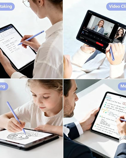 Stylus Pen for iPad 6th-11th Generation-2X Fast Charge Active Pencil Compatible with 2018-2025 Apple iPad Pro 11"/12.9"/M4, iPad Air 3/4/5/M2/M3,iPad mini 5/6 Gen-Purple