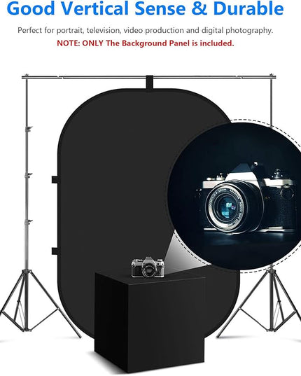 NEEWER Chromakey Backdrops, Double Sided Black Screen and White Screen, 2 in 1 Collapsible and Reversible Background for Photography, Gaming and Live Streaming, 5'×6.6'/1.5m×2m (Black/White)