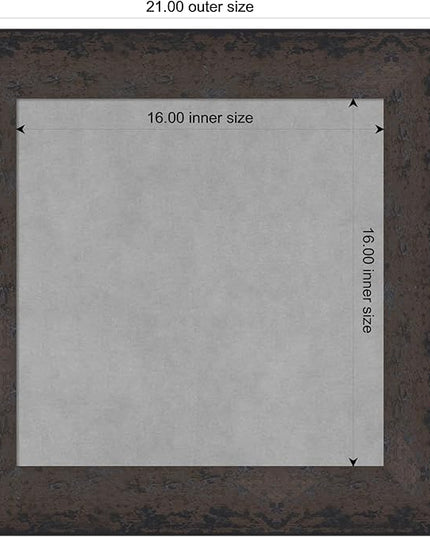 Amanti Art Black Framed Magnetic Board 21x21 Small Vision Board for use with Magnets, 100% Metal Sheet to Display Items as Office Decor or for Home Organization in mudroom, Kitchen or Kids Room
