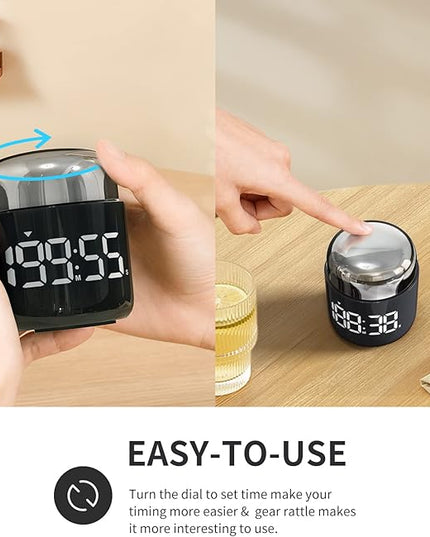 Digital Kitchen Timer,Countdown Countup Timer with Large LED Display Volume Adjustment,Timer for Cooking, Classroom Time for Kids and Teachers. (Silver)