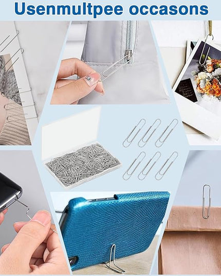 900 Pcs Medium Paper Clips,Paperclips Medium Size (1.3 inch),Smooth Paper Clip for Paperwork,School and Office Supplies.