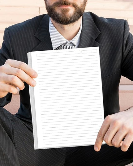 Unpunched Lined Refill Paper - A5 Loose Leaf Paper for Ring Binder/Discbound Notebook Planner Inserts, 100 Sheets/200 Pages,100gsm Ruled White Pages, 5.8" x 8.25”
