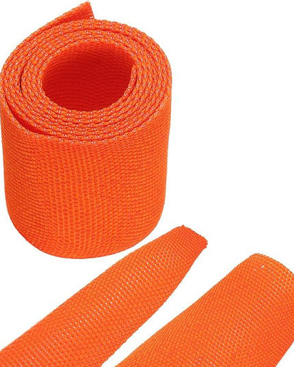 MECCANIXITY Braided Cable Sleeves Heat Shrinkable Fabric Sleeving, 1 3/8" 3ft Orange 2:1 Ratio Heat Shrinkable Cord Protector for Harness Cable, Network Cable Protection, Cable Management