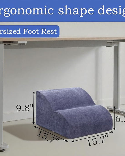Foot Rest for Under Desk at Work.Multifunctional 3-Tier Foot Stool,with Washable Footrest.for Under Desk,Office Chair Gaming Chair & Sofa,Leg Elevation Pillow,Supports Posture-Light Blue
