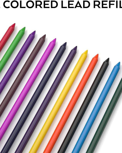 Nicpro 11 Pieces Colors 2mm Mechanical Pencil Set, 3 PCS Carpenter Drafting Pencil 2.0 mm for Art Drawing Writing Sketching Construction with 6 Tube Pre-Sharpen 2B & Color Refill, Eraser, Sharpener
