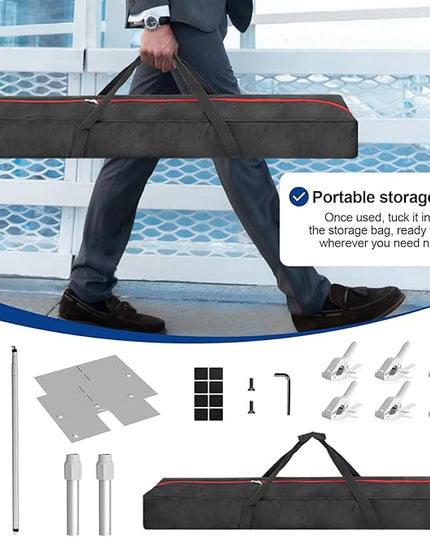EMART Backdrop Stand Heavy Duty 10x10FT, Pipe and Drape Photo Background Photography Kit, Adjustable Metal Frame with Flat Base for Wedding Birthday Party Decoration