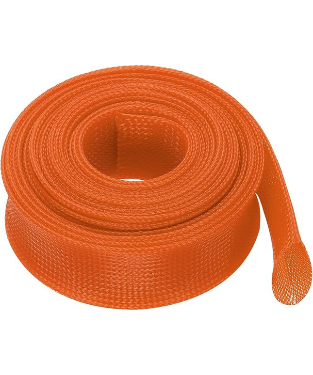 uxcell Expandable Sleeving, 2-inch 25ft Cable Sleeve, Orange