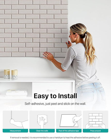 Soundsbay Acoustic Wall Panels, Self Adhesive Acoustic Panels, 12 Pack Brick Soundproof Wall Panels High Density Sound Panels for Walls, Office,Reccording Studio, Ceiling 12" X 12" X 0.4" Beige