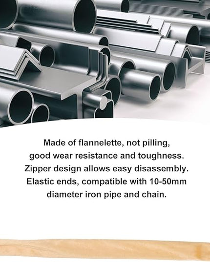 Chain Cover Wire Flannelette Cloth, Cable Cover Chain Sleeve with Zipper, 60cm Length 5cm Width Fabric Cover for Chandelier Chain Protection, Isolate Water and Dust for L (Beige)