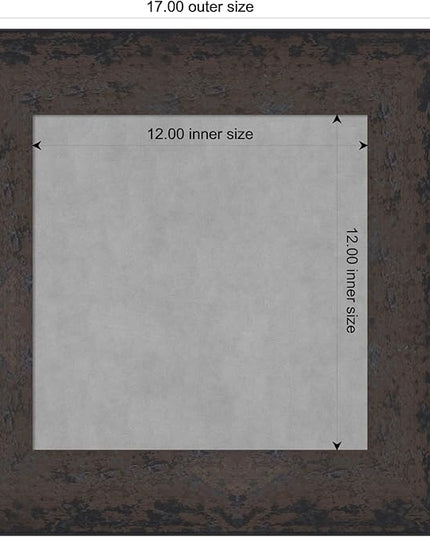 Amanti Art Black Framed Magnetic Board 17x17 X-Small Vision Board for use with Magnets, 100% Metal Sheet to Display Items as Office Decor or for Home Organization in mudroom, Kitchen or Kids Room