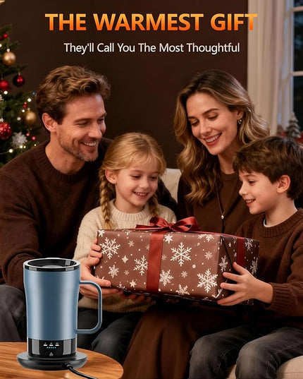 Self-Heating Coffee Mug, 14oz Heated Coffee Mug - Rechargeable Temperature Control Coffee Mug Keep Coffee Hot, Smart Mug Great Gift for Coffee Lovers & Slow Sippers