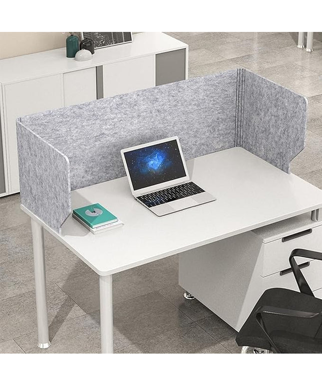 Acoustic Desk Divider with Soundproof Panels for Privacy and Concentration Portable Folding 3 Panel Partition Shield to Reduce Noise and Visual Distractions