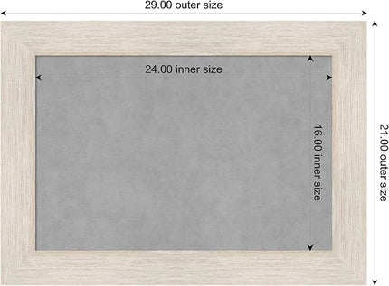 Amanti Art White Framed Magnetic Board 21x29 Medium Vision Board for use with Magnets, 100% Metal Sheet to Display Items as Office Decor or for Home Organization in mudroom, Kitchen or Kids Room