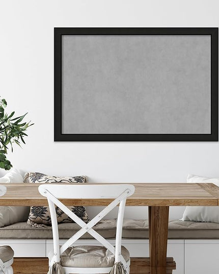 Amanti Art Black Framed Magnetic Board 27x39 Large Vision Board for use with Magnets, 100% Metal Sheet to Display Items as Office Decor or for Home Organization in mudroom, Kitchen or Kids Room