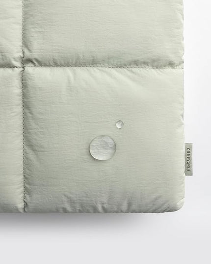 Comfyable Puffy Laptop Sleeve 15 16 Inch, Quilted Puffer Laptop Carrying Case with Handle, Pillow Case Compatible for MacBook Air 15" M4 2025 & MacBook Pro 16" 2024, Puff Cover, Slate Green