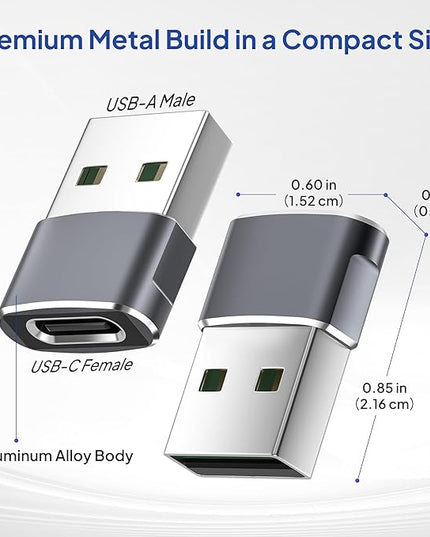 Elebase for Samsung Galaxy Z Flip 7 Adapter,USB to USB C Adaptor 4Pack,Type C Female to A Male Cable Converter for Z Fold Flip 7 6 5,A55 A54 A53 A52,Tab S10 S9 S8 A9 A8 Lite,Watch Ultra Classic Active