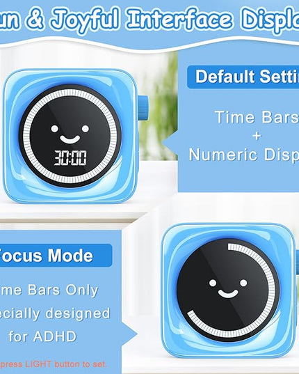 Visual Timer for Kids, 99 Minute Digital Cute Kids Visual Timer Classroom Timer for Homeschool Supplies Study Teaching Time Management Tool Countdown Timer