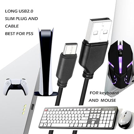 USB A 15FT Wired Mouse for Mac and Windows - 1600DPI Simple 3 Keys Wired Computer Mouse, Wired, Scroll Wheel Layout with Long Lines - Plug & Play for Laptops, PC Desktops, Laptops