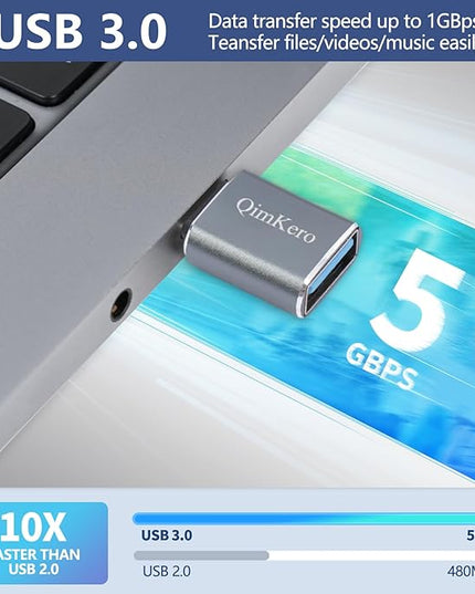 USB C OTG Adapter Set - [2X Type C Female to USB A Male + 2X USB C Male to A Female] - Compatible with iPhone 15/14/13/12 Pro Max, AirPods Pro 2, Apple Watch, iPad Pro, Samsung S23/S22, PS5