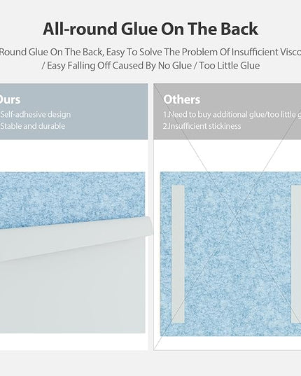 12 Pack Acoustic Panels Self Adhesive Sound Proof Foam, High Density Sound Acoustic Panel, 12X12X0.4 Inch Square Panels in Home, Office, Reccording Room, Studio,and more(Light Sky Blue)